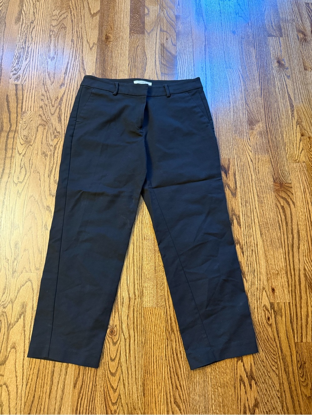 LOFT Lady’s Black Dress Riviera Slim Pants - Straight Leg